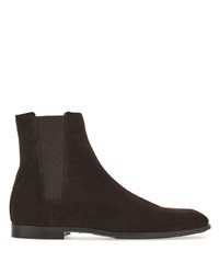 dunkelbraune Chelsea Boots aus Leder von Ferragamo