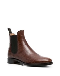 dunkelbraune Chelsea Boots aus Leder von Scarosso