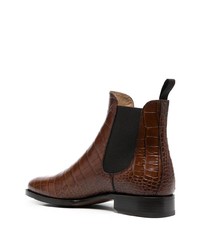 dunkelbraune Chelsea Boots aus Leder von Scarosso