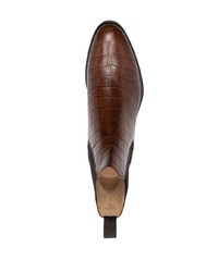 dunkelbraune Chelsea Boots aus Leder von Scarosso