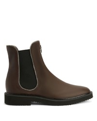 dunkelbraune Chelsea Boots aus Leder von Giuseppe Zanotti