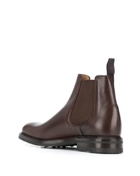 dunkelbraune Chelsea Boots aus Leder von Church's