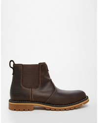 dunkelbraune Chelsea Boots aus Leder von Timberland