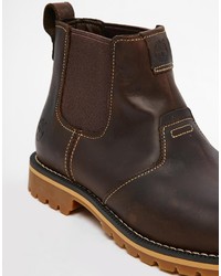 dunkelbraune Chelsea Boots aus Leder von Timberland