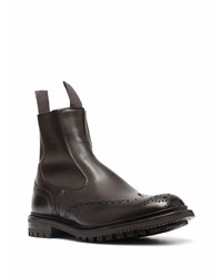 dunkelbraune Chelsea Boots aus Leder von Tricker's