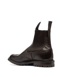 dunkelbraune Chelsea Boots aus Leder von Tricker's