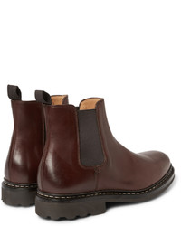 dunkelbraune Chelsea Boots aus Leder