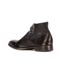 dunkelbraune Chelsea Boots aus Leder von Alberto Fasciani