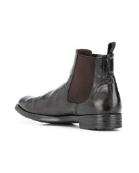 dunkelbraune Chelsea Boots aus Leder von Officine Creative