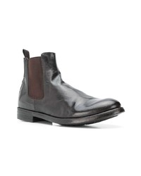 dunkelbraune Chelsea Boots aus Leder von Officine Creative