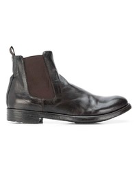 dunkelbraune Chelsea Boots aus Leder von Officine Creative