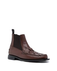 dunkelbraune Chelsea Boots aus Leder von Hereu