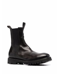 dunkelbraune Chelsea Boots aus Leder von Officine Creative