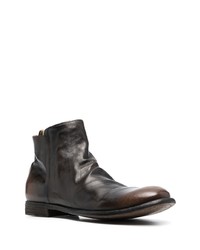 dunkelbraune Chelsea Boots aus Leder von Officine Creative