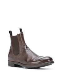 dunkelbraune Chelsea Boots aus Leder von Officine Creative