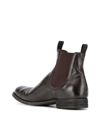 dunkelbraune Chelsea Boots aus Leder von Officine Creative