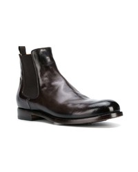 dunkelbraune Chelsea Boots aus Leder von Officine Creative