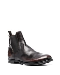 dunkelbraune Chelsea Boots aus Leder von Officine Creative