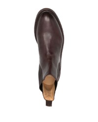 dunkelbraune Chelsea Boots aus Leder von Brunello Cucinelli