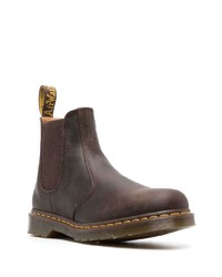 dunkelbraune Chelsea Boots aus Leder von Dr. Martens