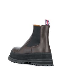 dunkelbraune Chelsea Boots aus Leder von Burberry