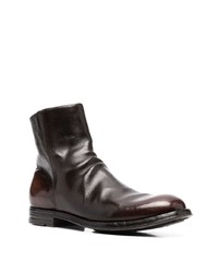 dunkelbraune Chelsea Boots aus Leder von Officine Creative