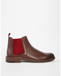 dunkelbraune Chelsea Boots aus Leder von Ben Sherman