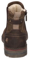 dunkelbraune Chelsea Boots aus Leder von LERROS