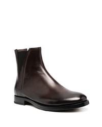 dunkelbraune Chelsea Boots aus Leder von Silvano Sassetti