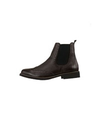 dunkelbraune Chelsea Boots aus Leder von Lui by tessamino