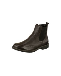 dunkelbraune Chelsea Boots aus Leder von Lui by tessamino