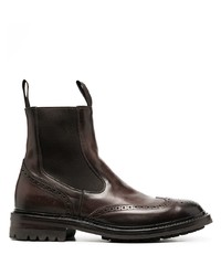 dunkelbraune Chelsea Boots aus Leder von Officine Creative