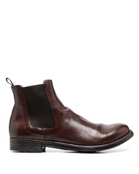 dunkelbraune Chelsea Boots aus Leder von Officine Creative