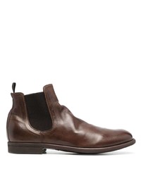 dunkelbraune Chelsea Boots aus Leder von Officine Creative