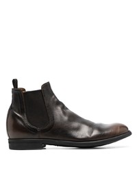 dunkelbraune Chelsea Boots aus Leder von Officine Creative