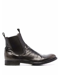 dunkelbraune Chelsea Boots aus Leder von Officine Creative