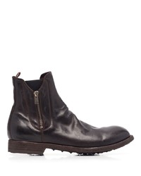 dunkelbraune Chelsea Boots aus Leder von Officine Creative