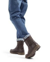 dunkelbraune Chelsea Boots aus Leder von Panama Jack