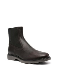 dunkelbraune Chelsea Boots aus Leder von Hogan