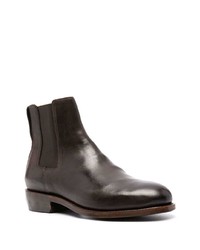 dunkelbraune Chelsea Boots aus Leder von Ajmone