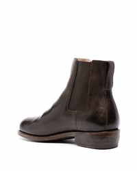 dunkelbraune Chelsea Boots aus Leder von Ajmone