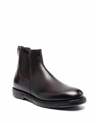 dunkelbraune Chelsea Boots aus Leder von Silvano Sassetti