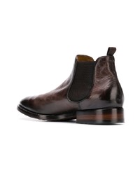 dunkelbraune Chelsea Boots aus Leder von Officine Creative