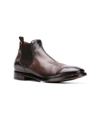 dunkelbraune Chelsea Boots aus Leder von Officine Creative