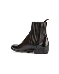 dunkelbraune Chelsea Boots aus Leder von Silvano Sassetti