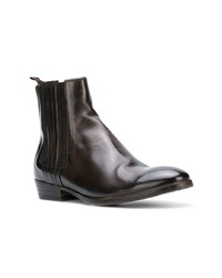 dunkelbraune Chelsea Boots aus Leder von Silvano Sassetti