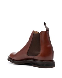 dunkelbraune Chelsea Boots aus Leder von Church's