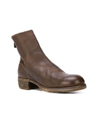 dunkelbraune Chelsea Boots aus Leder von Guidi