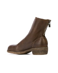 dunkelbraune Chelsea Boots aus Leder von Guidi