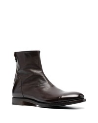 dunkelbraune Chelsea Boots aus Leder von Alberto Fasciani